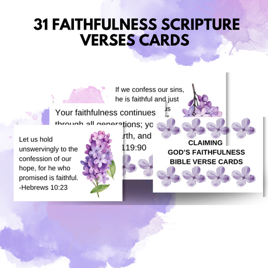 Claiming God's Faithfulness Bible Verse Cards