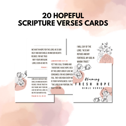 Claiming Fresh Hope Bible Verse Cards